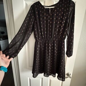 Maurices Black Dress with Copper Accents